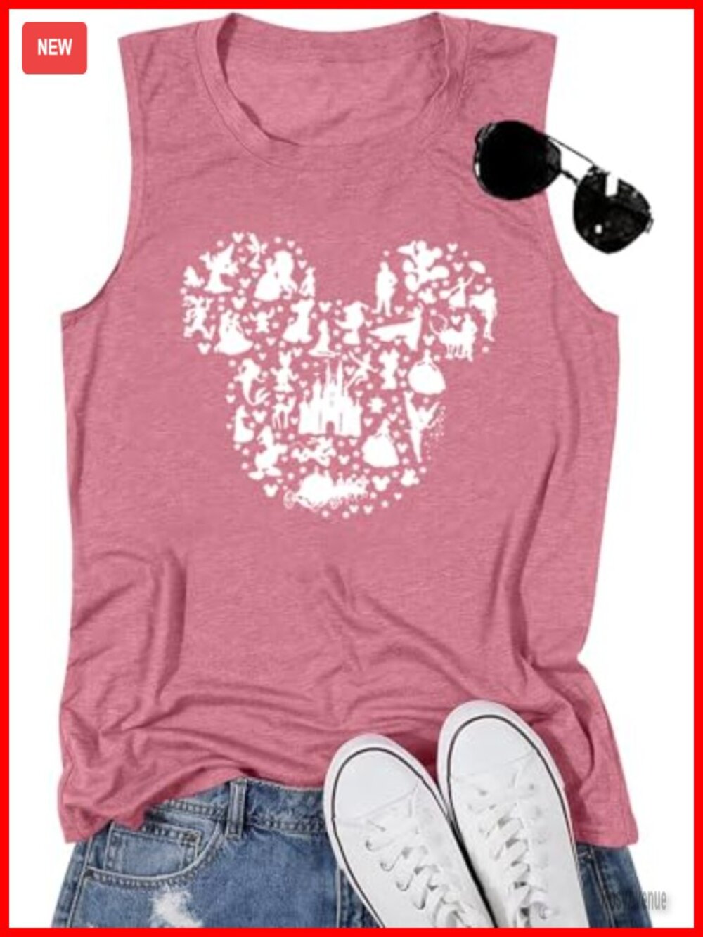 Women Magic Kingdom Castle Tank Top Fairy Graphic Tee
